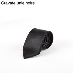 Cravate unie noire