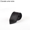 Cravate unie noire