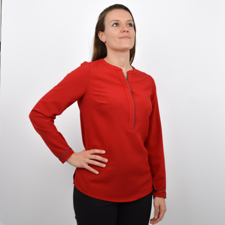 Blouse crêpe rouge - JAPSUL/60