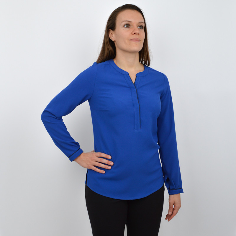 Blouse crêpe bleu roy - JAPSUL/14