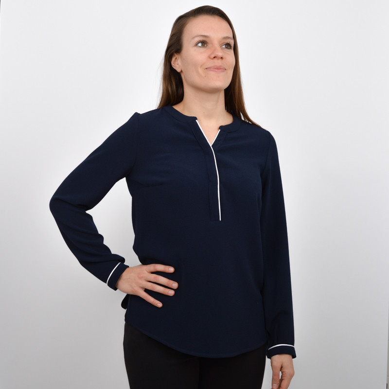 Blouse crêpe marine - JAPSUL/10