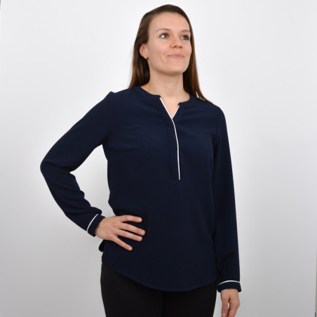 Blouse crêpe marine - JAPSUL/10
