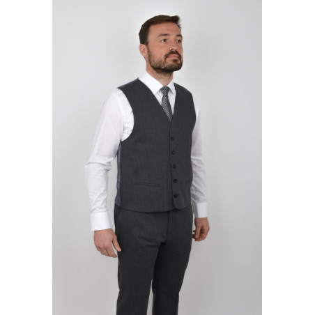 Gilet de costume gris moyen (2198/03 Sylvio)