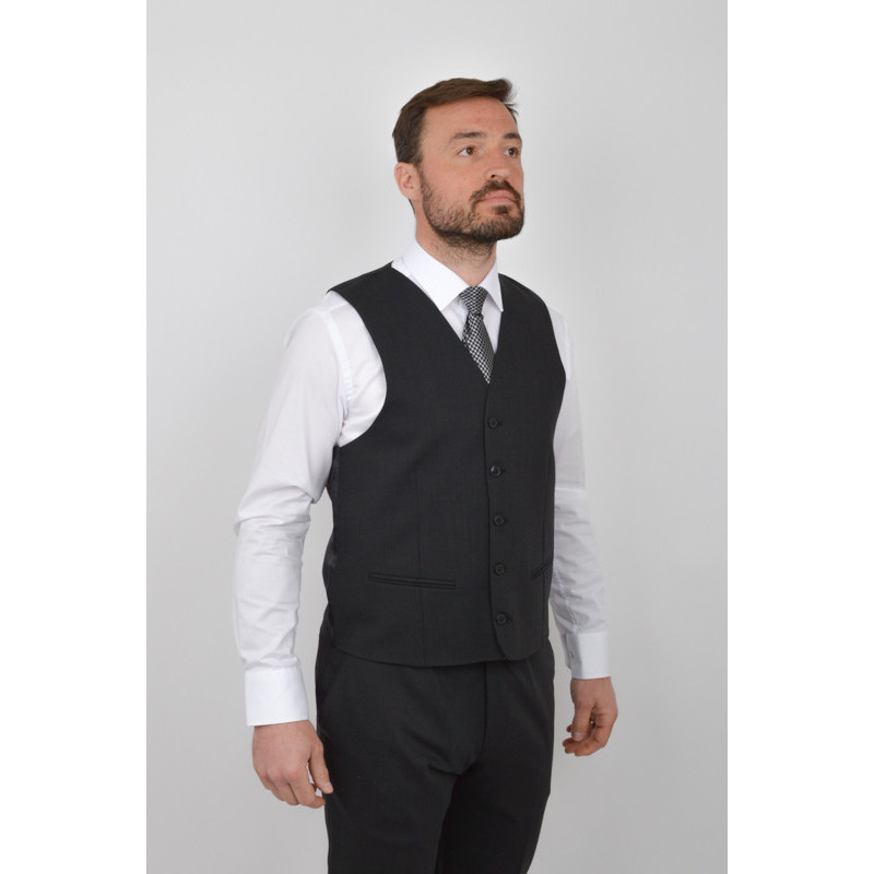 Gilet de costume anthracite (2198/01 Sylvio)