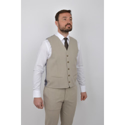 Gilet de costume beige...