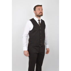Gilet de costume marron...