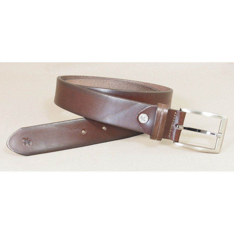 Ceinture lisse en cuir marron - Finley/21