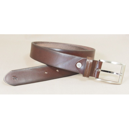 Ceinture lisse en cuir marron - Finley/21