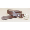 Ceinture lisse en cuir marron - Finley/21