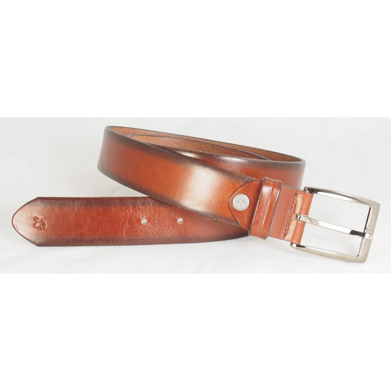 Ceinture lisse en cuir cognac - Finley/25
