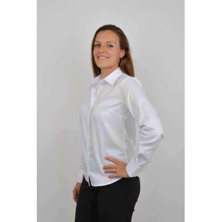 Chemisier manches longues oxford blanche (3550/34)