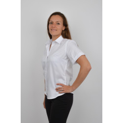 Chemisier manches courtes oxford blanc (3555/34)