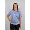 Chemisier manches courtes oxford bleu (3555/15)